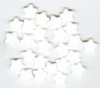 25 12mm Opaque White Star Beads